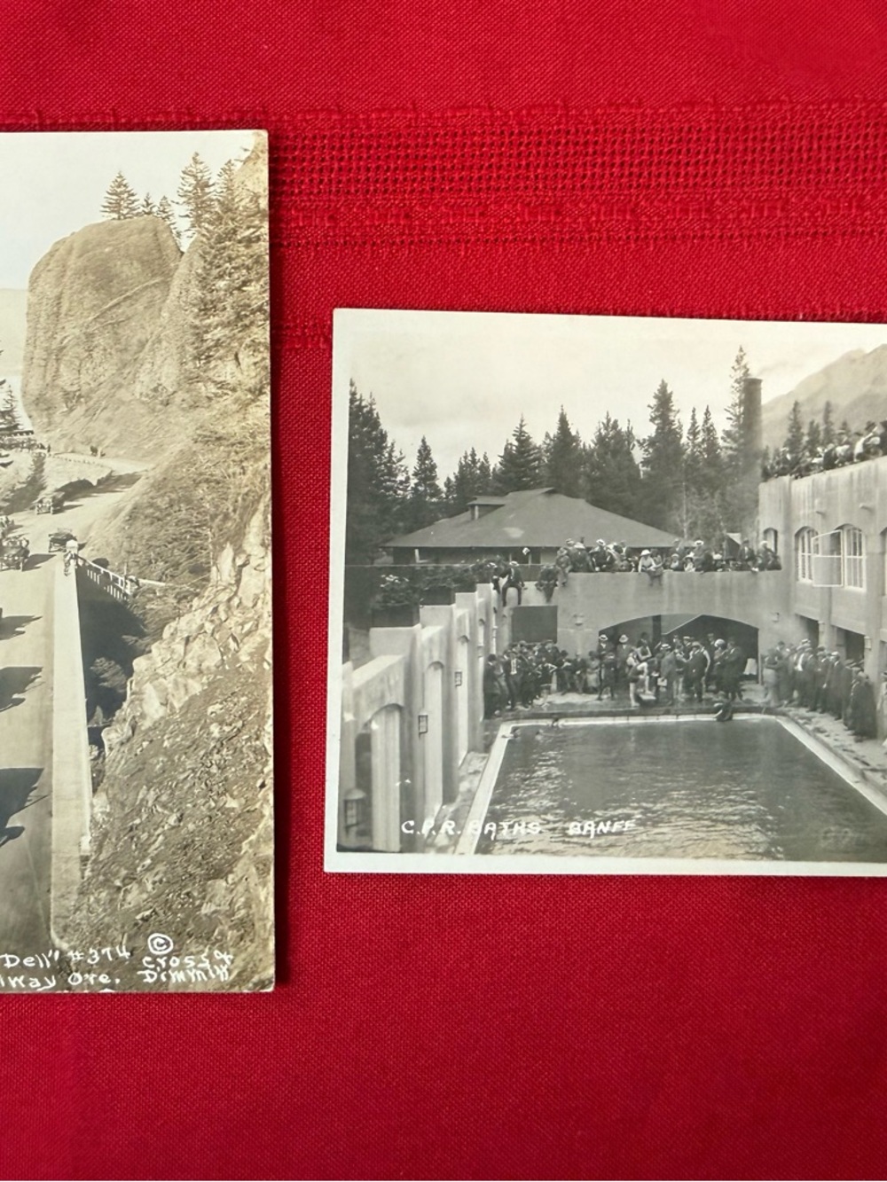 2 Vintage RPPC Byron Harmon #58 & Cross And Dimmitt #374 Real Photo Postcards